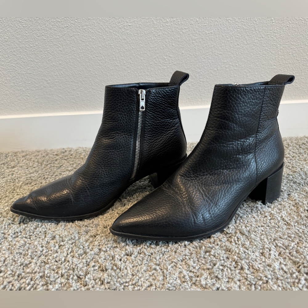 Everlane Leather Ankle Boots - Black